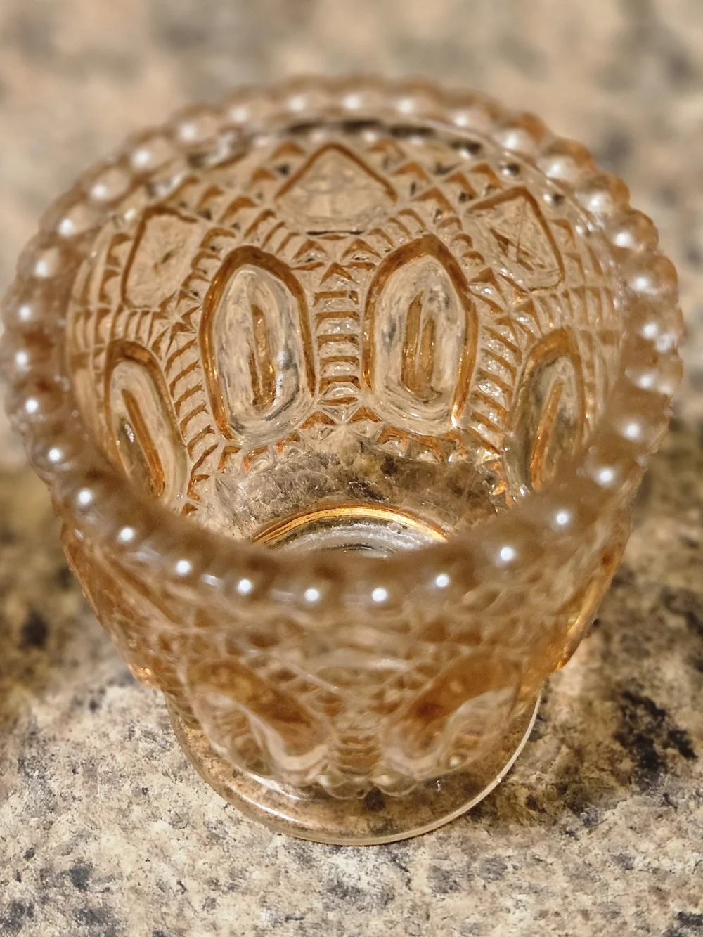 Vintage Pressed Glass Votive Candle Holder